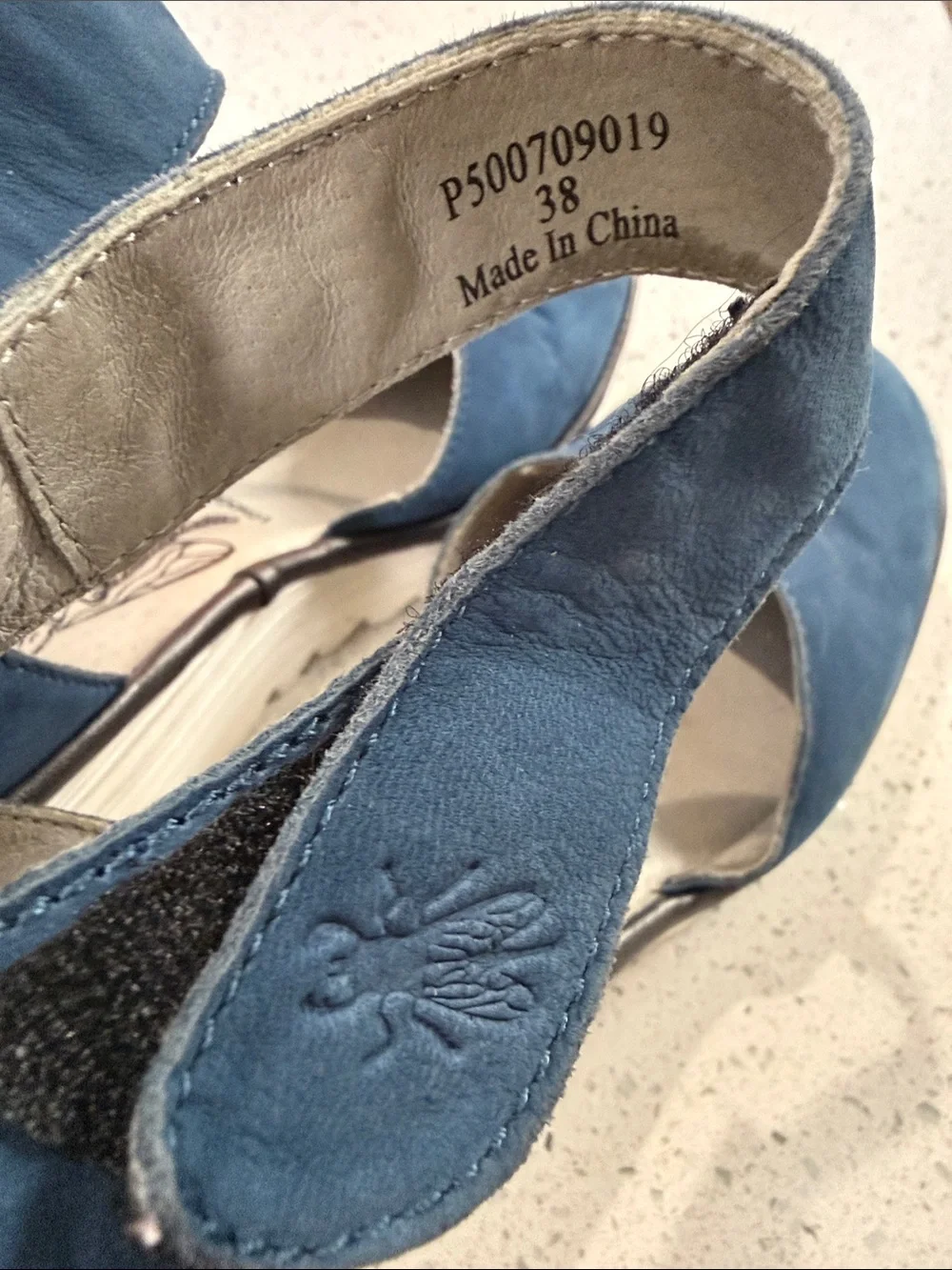 Fly London Womens Yand Pump Wedge 38 blue